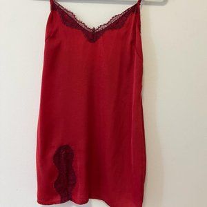 Out From Under » Red Lace Slip Dress